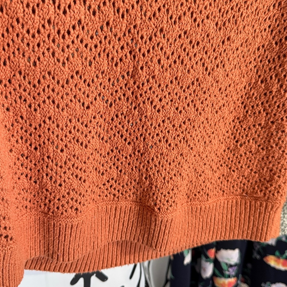 Madewell Terracotta puff sleeve Knit Top - Picture 3 of 4